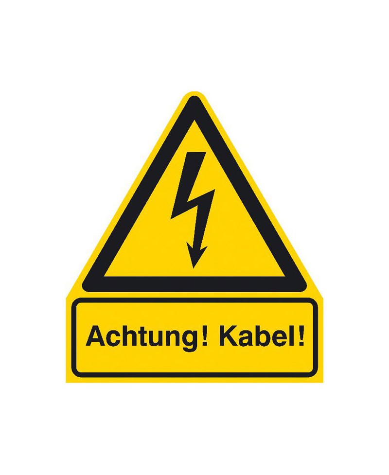Achtung! Kabel! |Elektrozeichen B2B Schilder