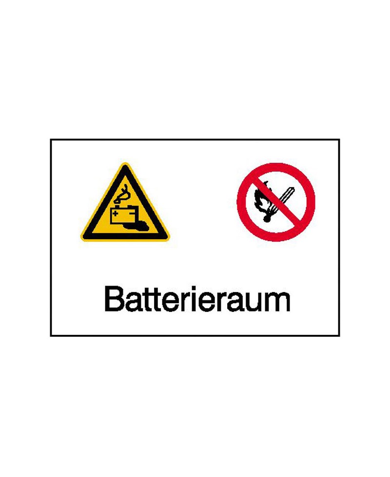 Batterieraum |Elektrozeichen B2B Schilder