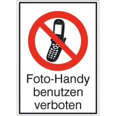 Foto-Handy benutzen verboten (Kombischild) | Verbotszeichen B2B Schilder