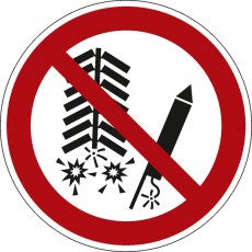 Feuerwerkskörper zünden verboten | Verbotszeichen B2B Schilder
