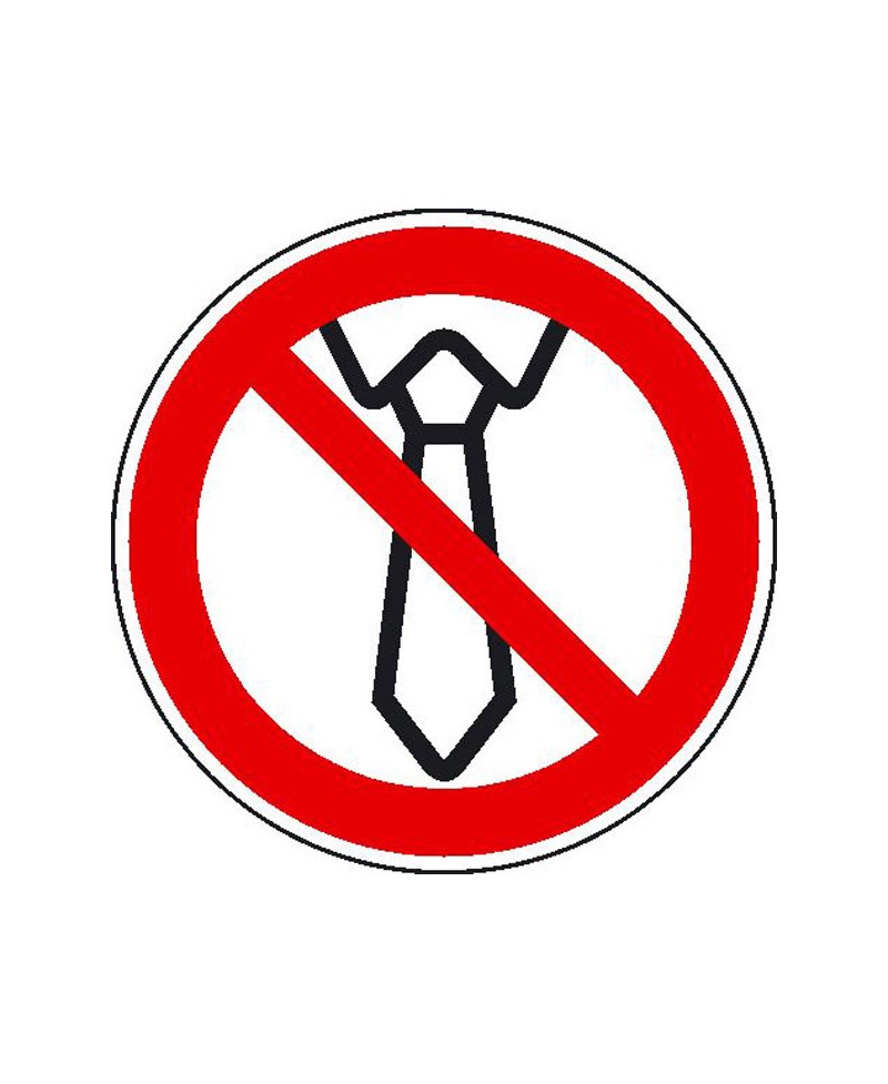 Bedienung mit Krawatte verboten | Verbotszeichen B2B Schilder