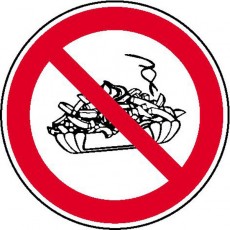 Mitnahme von Speisen verboten | Verbotszeichen B2B Schilder