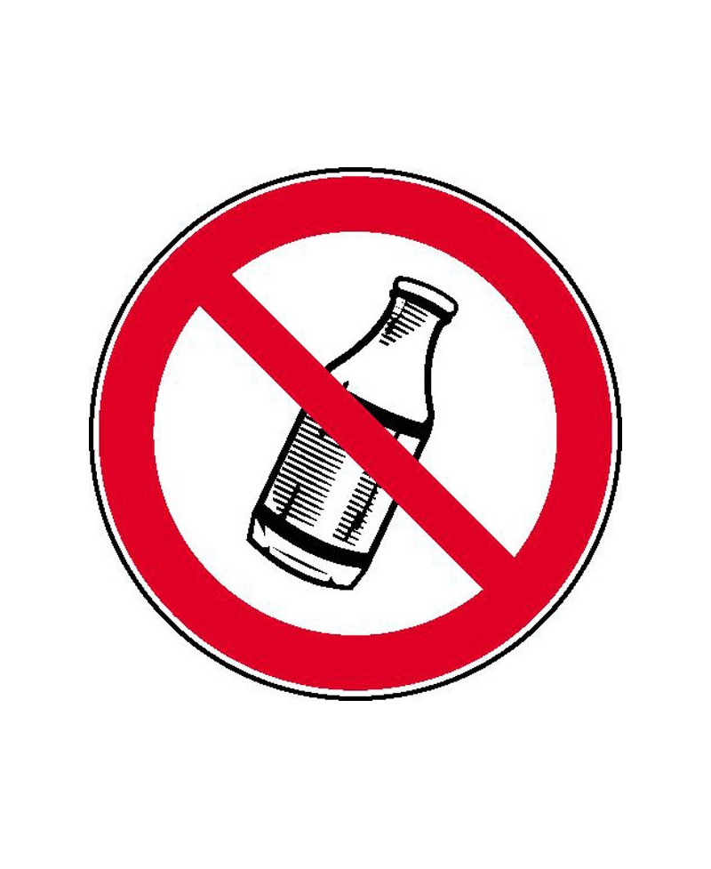 Flaschen hinauswerfen verboten | Verbotszeichen B2B Schilder