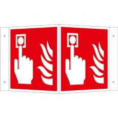 Brandmelder (manuell) Winkelschild | Brandschutzschild B2B Schilder