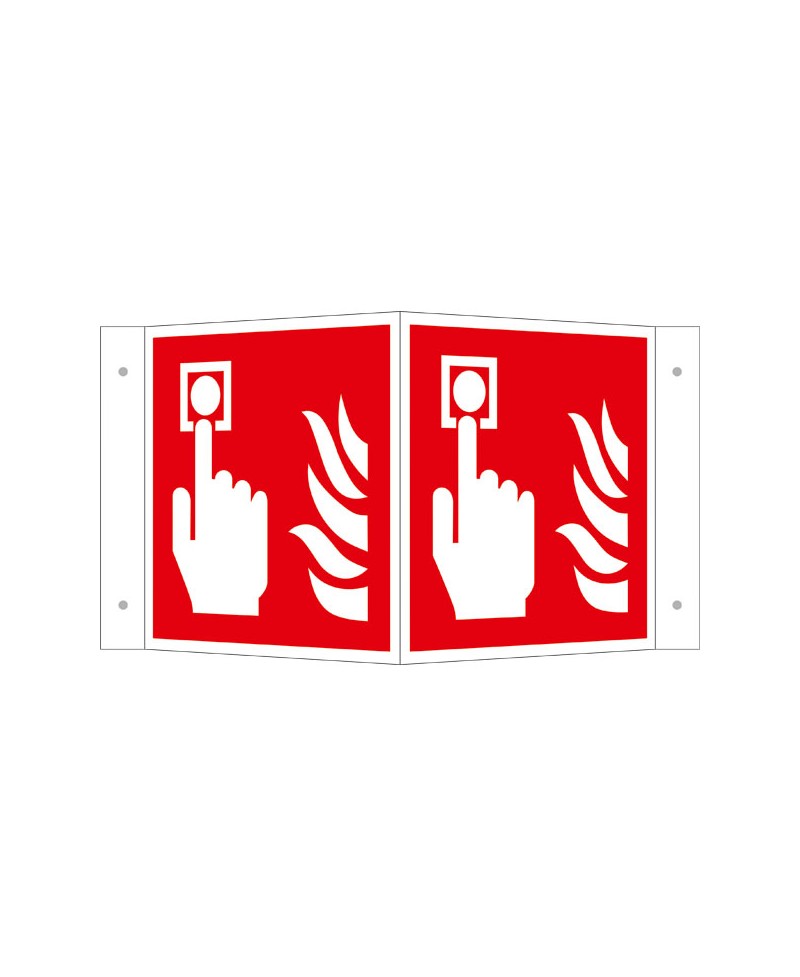 Brandmelder (manuell) Winkelschild | Brandschutzschild B2B Schilder