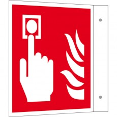 Brandmelder (manuell) Fahnenschild | Brandschutzschild B2B Schilder